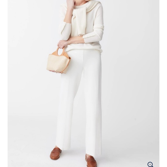 J. McLaughlin Carter Cream Wide Leg Pants 4 - Picture 5 of 11